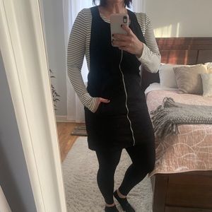 Black zip up overall jumper